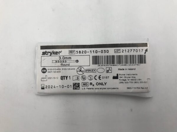 STRYKER 5820-110-030 3.0mm Round (X)