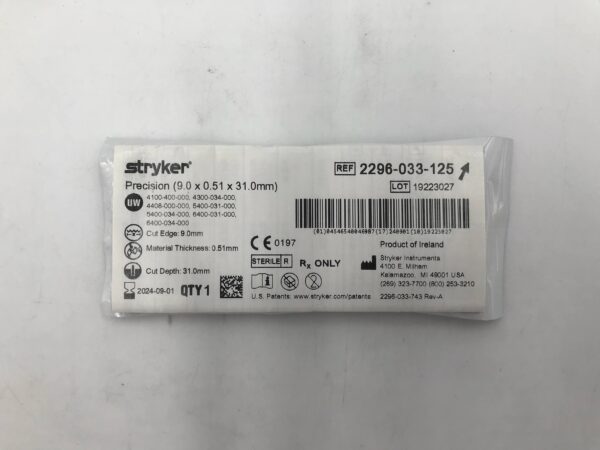 STRYKER 2296-033-125 Precision (9.0 x 0.51 x 31.0mm) (X)
