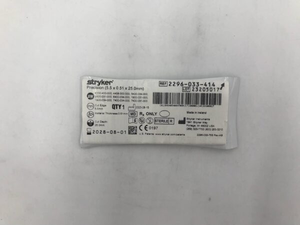 STRYKER 2296-033-414 Precision (5.5 x 0.51 x 25.0mm)