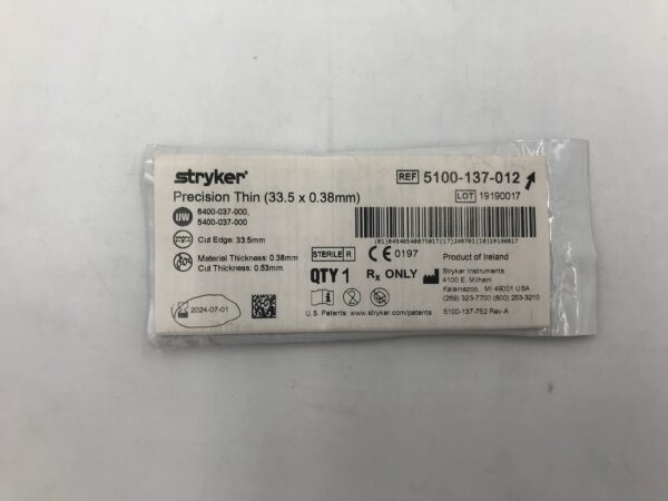STRYKER 5100-137-012 Precision Thin (33.5 x 0.38mm) (X)