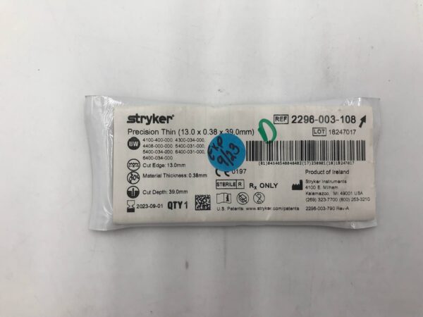 STRYKER 2296-003-108 Precision Thin (13.0 x 0.38 x 39.0mm) (X)