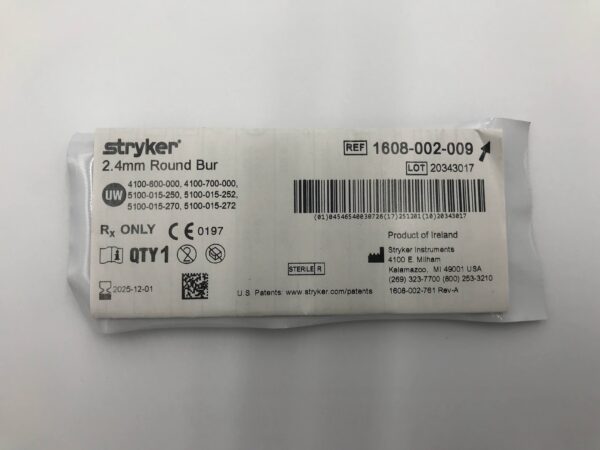 STRYKER 1608-002-009 2.4mm Round Bur