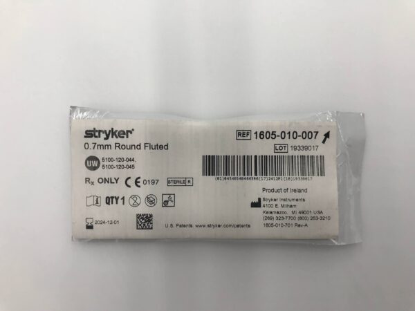 STRYKER 1605-010-007 0.7mm Round Fluted (X)