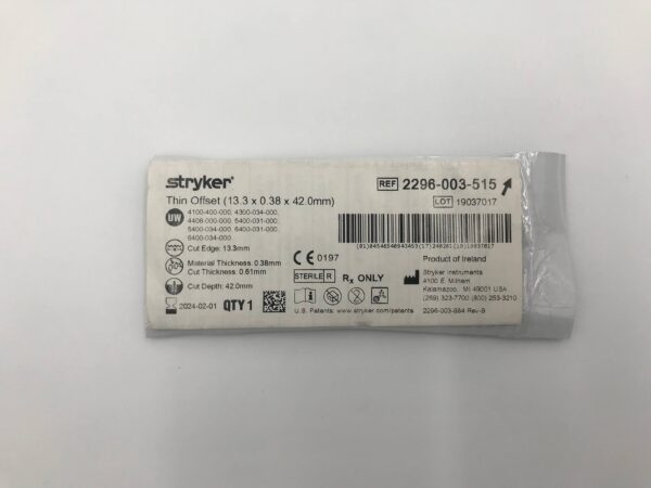 STRYKER 2296-003-515 Thin Offset (13.3 x 0.38 x 42.0mm) (X)