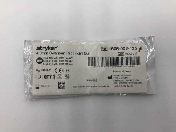 STRYKER 1608-002-135 4.0mm Swanson Pilot Point Bur (X)