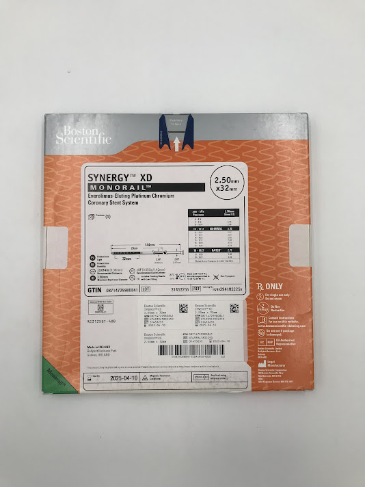 BOSTON SCIENTIFIC 394183225 Synergy XD Monorail Everolimus-Eluting Coronary Stent System 2.50mm x 32mm (X)