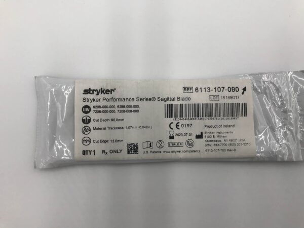 STRYKER 6113-107-090 Stryker Performance Series Sagittal Blade (13.0 x 1.07 x 90.0mm) (X)
