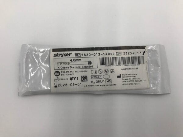 STRYKER 5820-013-140S2 4.0mm X-Coarse Diamond, Extended