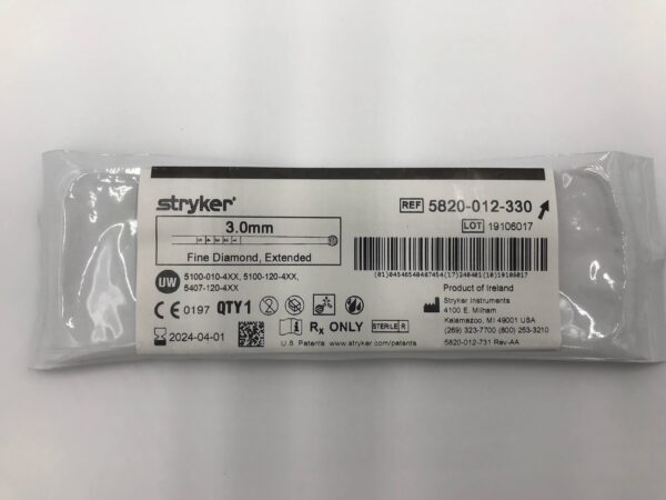 STRYKER 5820-012-330 3.0mm Fine Diamond, Extended (X)