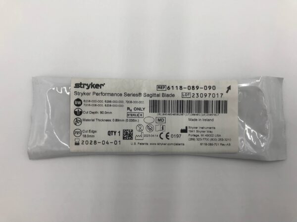 STRYKER 6118-089-090 Stryker Performance Series Sagittal Blade (18.0 x 0.89 x 90.0mm)