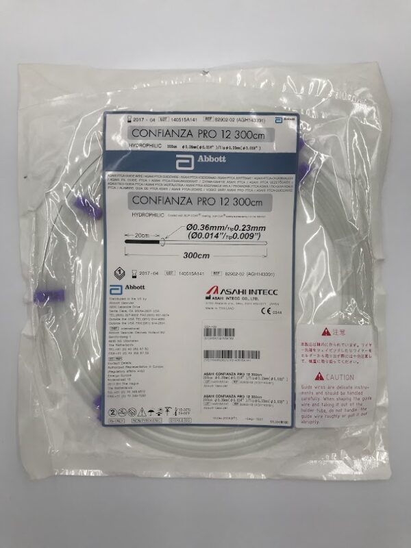 ASAHI INTECC 82902-02 (AGH143391) Confianza Pro 12 300cm Asahi PTCA Guide Wire w/Hydrophilic Coating 0.014"/0.09" (X)