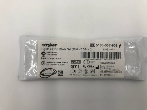 STRYKER 5100-037-903 Right/Left IBO Blade Set (10.0 x 0.38mm) (X)