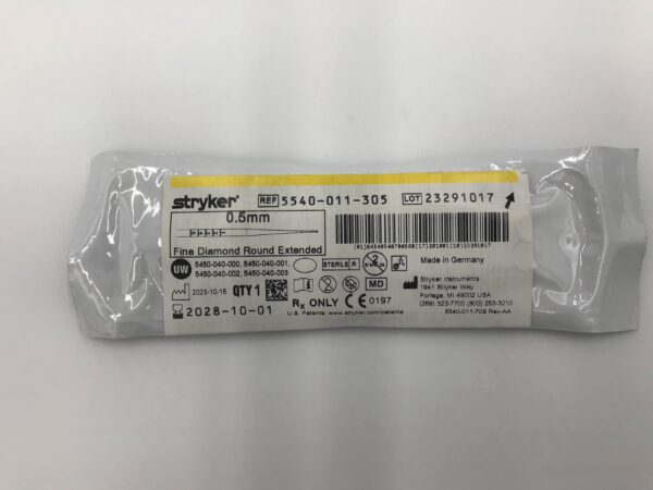 STRYKER 5540-011-305 0.5mm Fine Diamond Round Extended