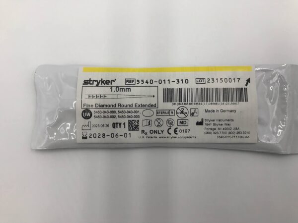 STRYKER 5540-011-310 1.0mm Fine Diamond Round Extended