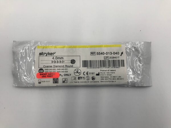 STRYKER 5540-013-040 4.0mm Coarse Diamond Round