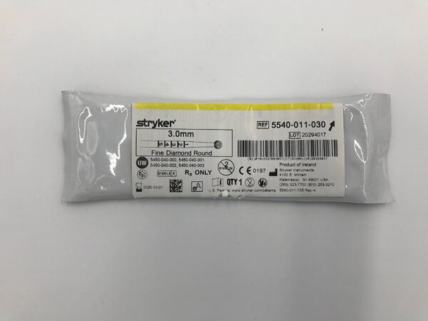 STRYKER 5540-011-030 3.0mm Fine Diamond Round
