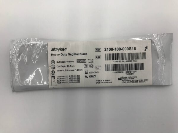 STRYKER 2108-109-000S15 Heavy Duty Sagittal Blade (X)