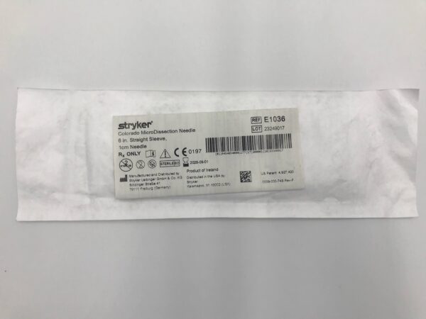 STRYKER E1036 Colorado MicroDissection Needle 6 in. Straight Sleeve, 1cm Needle