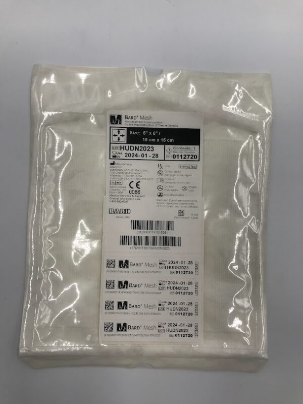 BARD 0112720 Mesh Monofilament Polypropylene 6" x 6" (X)