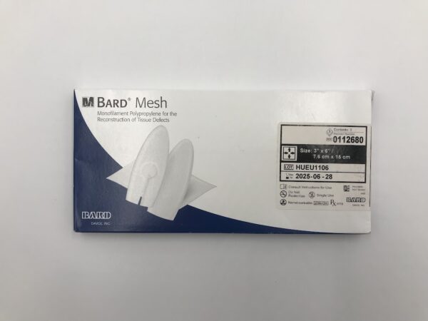 BARD 0112680 Mesh Monofilament Polypropylene 3" x 6" (3/Box) (X)