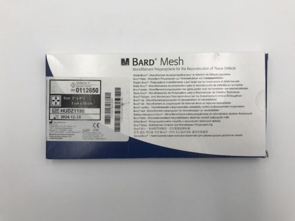 BARD 0112650 Mesh Monofilament Polypropylene 2" x 4" (3/Box) (X)