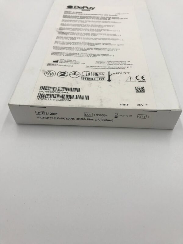 DEPUY 212859 MicroFix QuickAnchor Plus 3/0 Suture (X)