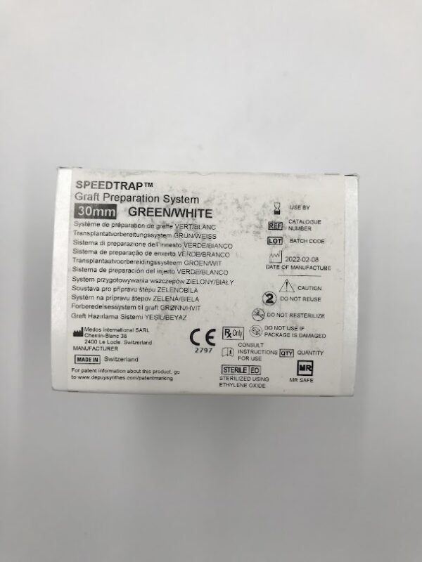 DEPUY 223750 SpeedTrap Gaft Preparation System Green/White 30mm (4/Box)