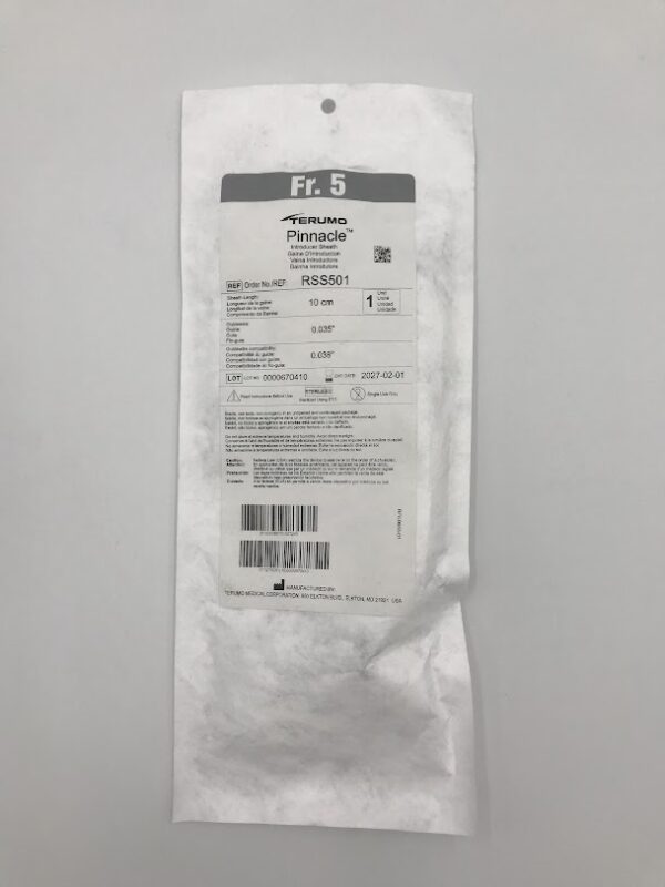 TERUMO RSS501 Pinnacle Introducer Sheath 5Fr 10cm