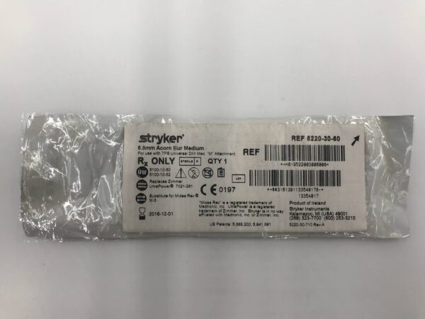 STRYKER 5220-30-60 6.0mm Acorn Bur Medium (X)