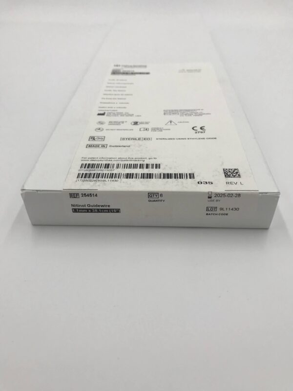 DEPUY 254514 Nitinol Guidewire 1.1mm x 38.1cm (15") (6/Box) (X)