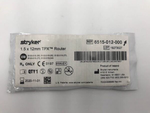 STRYKER 6515-012-000 1.5 X 12mm TPX Router (X)