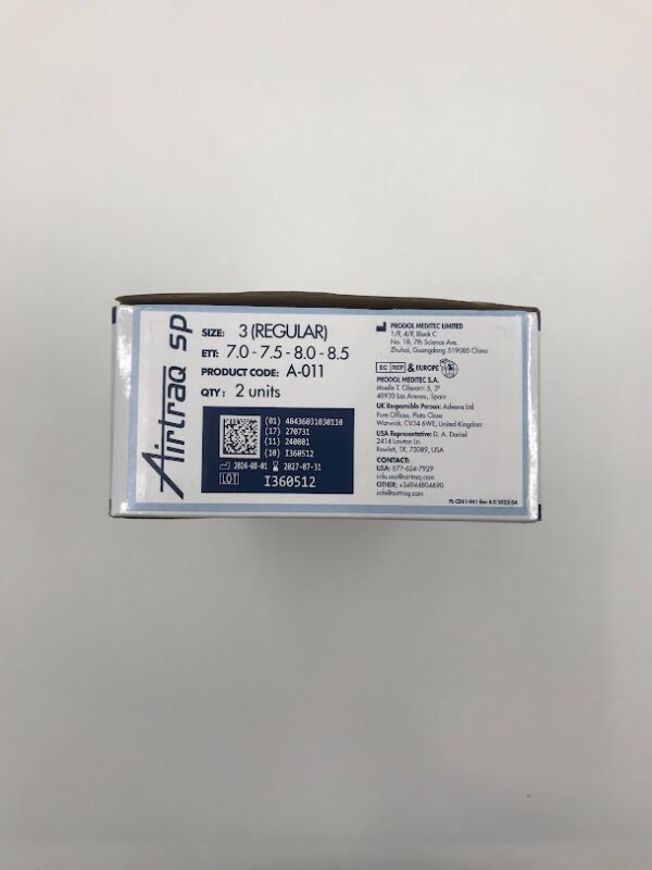 PRODOL MEDITEC LIMITED A-011 Airtraq SP Guided Video Intubation Laryngoscope Size 3 Regular (2/Box)