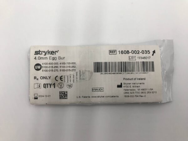 STRYKER 1608-002-035 4.0mm Egg Bur (X)