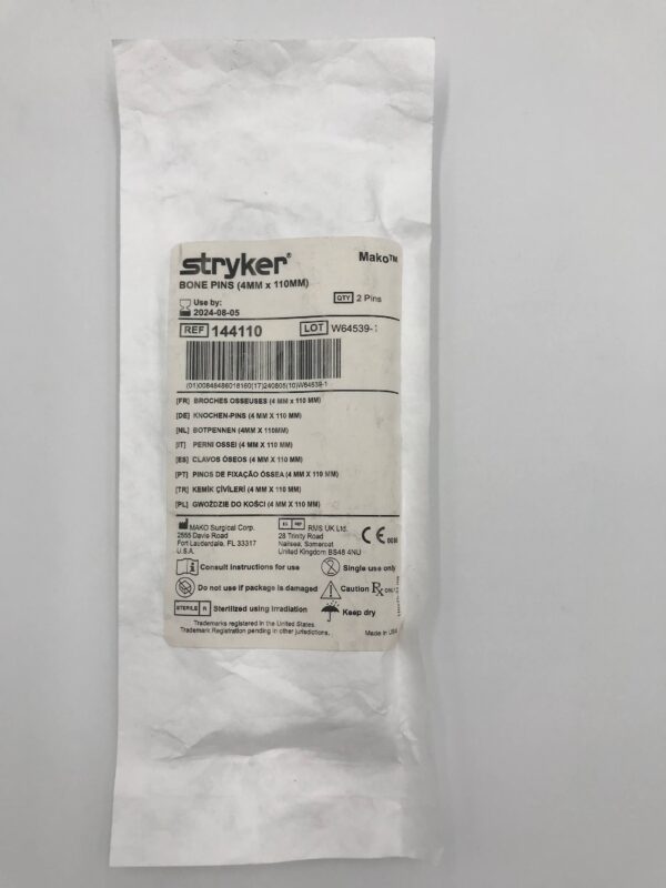 STRYKER 144110 Mako Bone Pins (4mm x 110mm) (X)
