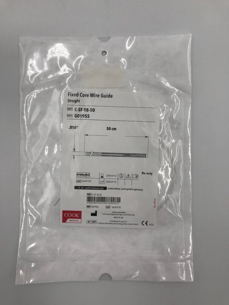 COOK G01955 Fixed Core Wire Guide Straight .018