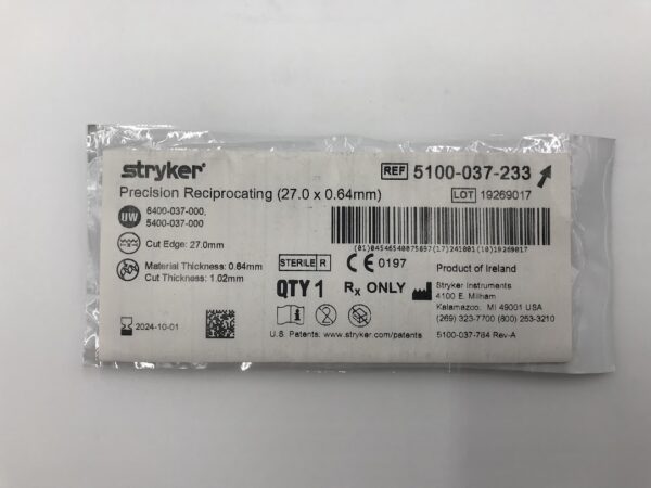 STRYKER 5100-037-233 Precision Reciprocating (27.0 x 0.64mm) (X)