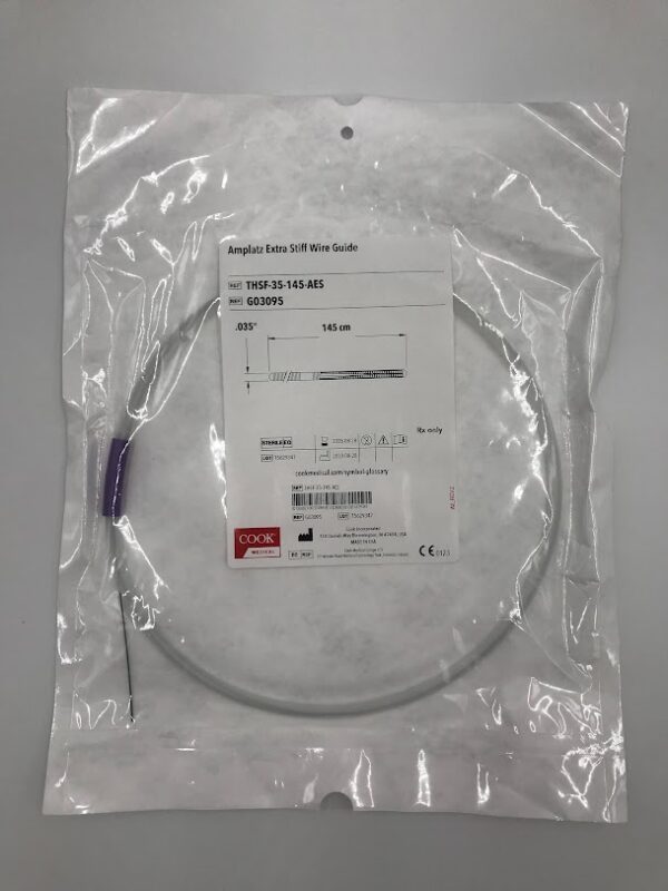 COOK G03095 Amplatz Extra Stiff Wire Guide .035" x 145cm