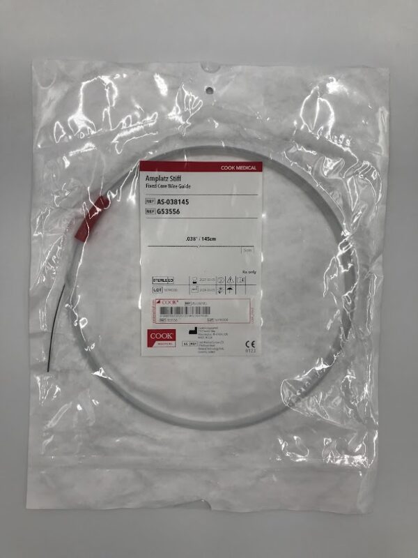 COOK G53556 Amplatz Stiff Fixed Wire Guide .038" x 145cm