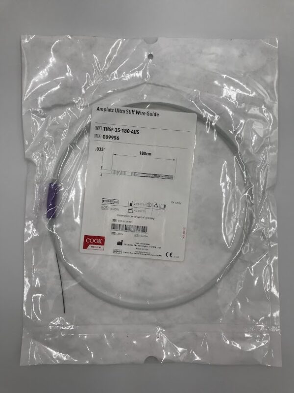 COOK G09956 Amplatz Ultra Stiff Wire Guide .035" x 180cm