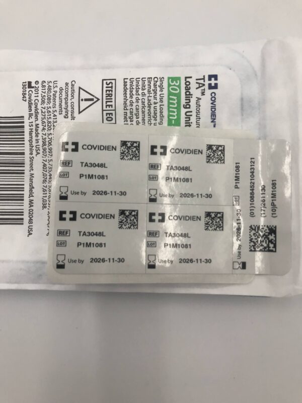 COVIDIEN TA3048L Autosuture Loading Unit with DST Series Technology 30mm-4.8mm