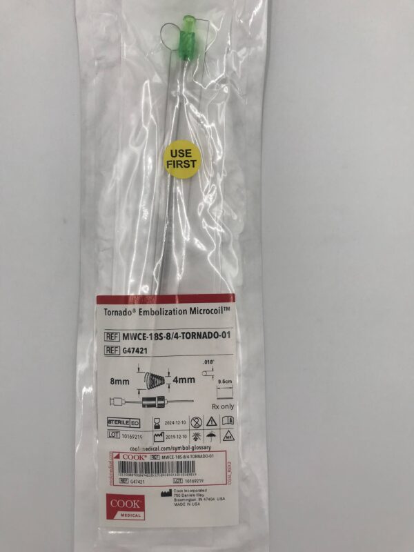 COOK G47421 Tornado Embolization Microcoil 8mm, 4mm (X)