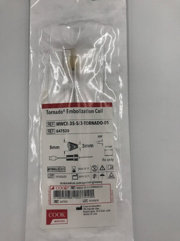 COOK G47520 Tornado Embolization Coil 5mm, 3mm (X)