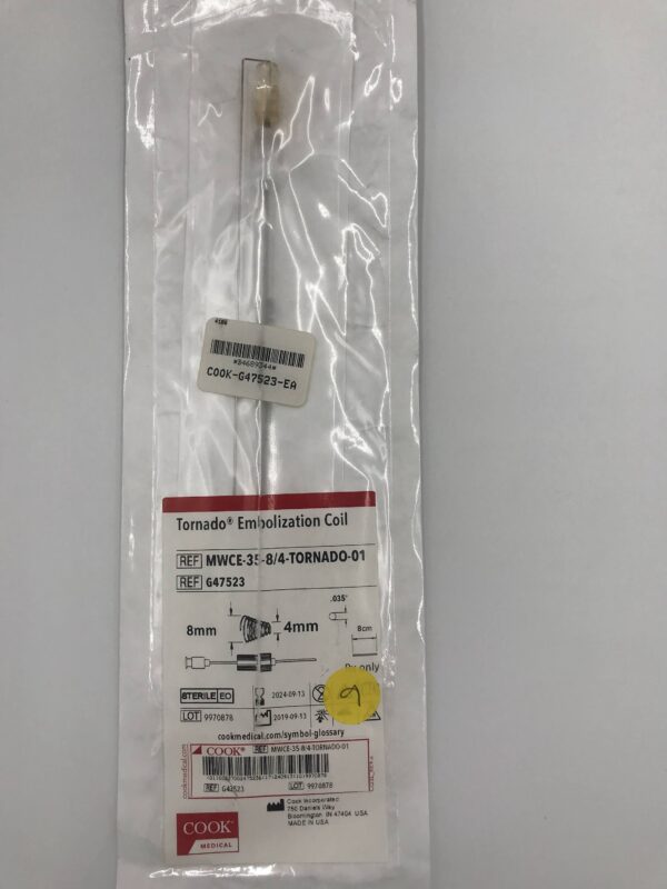 COOK G47523 Tornado Embolization Coil 8mm, 4mm (X)