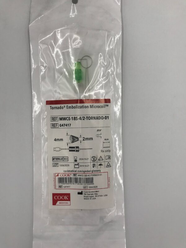 COOK G47417 Tornado Embolization Microcoil 4mm, 2mm (X)
