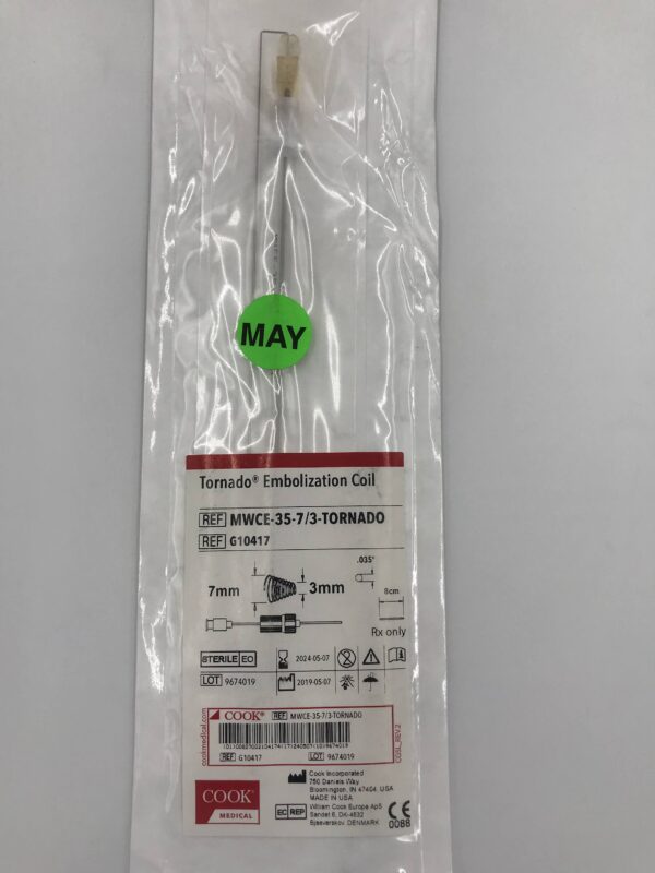 COOK G10417 Tornado Embolization Coil 7mm, 3mm (X)