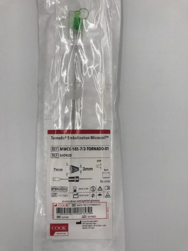 COOK G47420 Tornado Embolization Microcoil 7mm, 3mm (X)