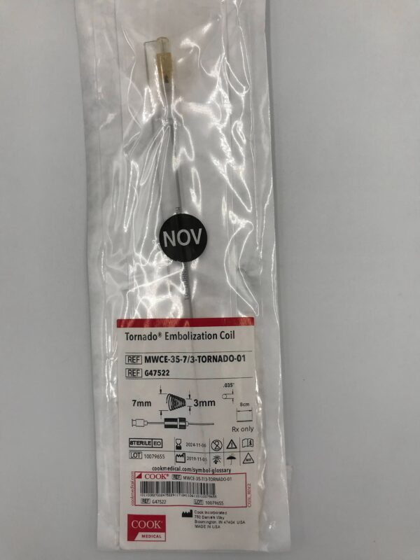 COOK G47522 Tornado Embolization Coil 7mm, 3mm (X)