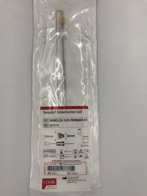 COOK G47518 Tornado Embolization Coil 10mm, 5mm (X)