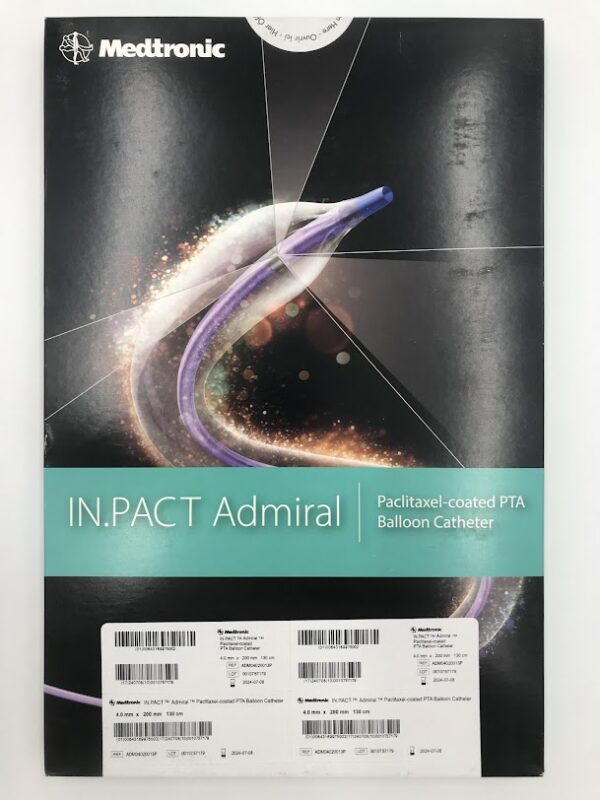 MEDTRONIC ADM04020013P IN.PACT Admiral Paclitaxel-Coated PTA Balloon Catheter 5F x 130cm(X)