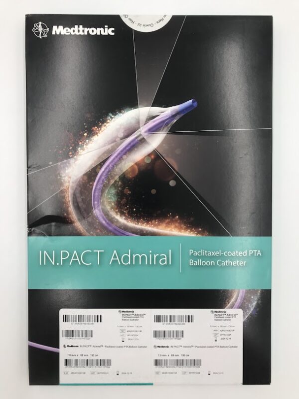 MEDTRONIC ADM07008013P IN.PACT Admiral Paclitaxel-Coated PTA Balloon Catheter 7F x 130cm (X)